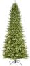 Puleo International 12ft Pre-Lit Slim Fraser Fir Christmas Tree with 1200 Clear Lights, 3903 Realistic Dense Branch Tips, Easy Setup Artificial Trees with Sturdy Metal Stand