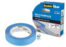 ScotchBlue Multi-Surface Premium Masking Tape, 24mm x 41m, 1 Roll/Pack - Scotch Adhesive Blue Painters Tape, For Painting and Decorating, Indoor & Outdoor, For Multiple Surfaces, 70% PEFC