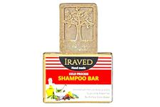 IRAVED Cold Process Shampoo Soap Bar (90g) | Organic Enriched with Natural Ayurvedic Herbs And Oils for Dandruff, Dry Hair | Paraben & Sulfate Free | Amla , Aritha, Shikakai, Tulsi Powder, Lemon Essential Oil etc.