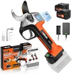 Cordless Electric Pruning Shears 35MM, Kebtek Professional Battery Pruners for Tree Trimming 18V Brushless Motor 2Pack 2AH Rechargeable Battery-LCD Display Screen (KTE-35)