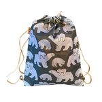 BundleBean - Drawstring Bag - Universal Fit - Great as a PE Bag,Sports Bag, Gym Bag or Swimming Bag - Perfect for Holidays (Polar Bears)