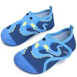 Swim Water Shoes Boys Kids Toddlers Baby Beach Shoes Aqua Pool Swimming Socks River Sea Sand Footwear（Octopus Blue 32/33）