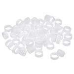 MECCANIXITY Silicone Rubber Bands Rings 100Pcs Non-Slip 12mm Dia 1mm Thick 5mm Width for Wire Cord Cable Wrapping, Bundle