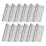 MIVIDE 12PCS Flush Hinges 100mm, Stainless Steel Door Hinges 4 Inch, Ball Bearing Flush Door Hinges for Bedroom Wardrobe, Kitchen Cabinets, Internal Doors