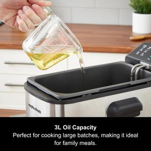 Morphy Richards 3L Deep Fat Fryer – Stainless Steel Electric Cooker