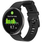 POLAR Ignite 3 Series Titanium Fitness Tracking Smartwatch with AMOLED Display, GPS, Heart Rate Monitoring, Sleep Analysis, and Real-Time Voice Guidance; S-L, for Men or Women, Black Titanium