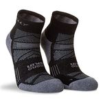 Hilly Running Socks Supreme Anklet, Black/Grey Marl, L EU