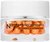 No7 Advanced Ingredients Vitamin C & Vitamin E Capsules - Potent Vitamin C Serum Capsules with Vitamin E for Hydration - Dark Spot Corrector for Daily Use (30 Count)