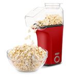 Dash DAPP150V2RD04 Hot Air Popcorn Popper Maker with with Measuring Cup to Portion Popping Corn Kernels + Melt Butter, Makes 16C, Red