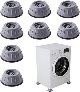 8 Pcs Shock and Noise Cancelling Washing Machine Support, Noise Reducing and Anti Slip Anti Vibration Rubber Washing Machine Feet Pads, Anti-Walk Dryer Washer Vibration Pads,Washing Machine Stabilizer