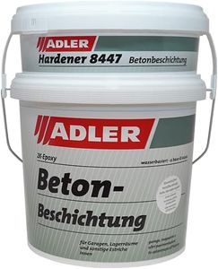 ADLER 2K-Epoxi Bodenbeschichtung inkl. Härter - 4,5 kg Betongrau - Betonversiegelung, Beschichtung für Garagen, Keller, Schutzanstrich
