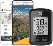 XOSS G GPS Bike Computer, Wireless Bluetooth Bike Speedometer and Odometer, Rechargeable Cycling Computer MTB Tracker with LCD Automatic Backlight Display, IPX7 Waterproof Fits All Bikes