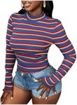 Floerns Women's Mock Turtleneck Lon