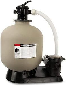 Rx Clear Radiant Complete Sand Filter System | for Above Ground Swimming Pool | Extreme Force 1.2 HP Pump | 22 Inch Tank | 220 lb Sand Capacity | Pools up to 26,000 Gallons