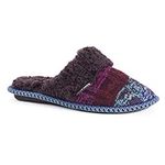 MUK LUKS Women's Perlyn Scuff Slippers, Multi, Small M US