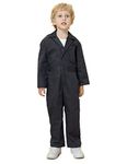 TopTie Kid's Coverall for Boys, Mechanic Christmas Halloween Suit Costume, Flight Suit, Mechanic Jumpsuit, Black, 13-14 Years