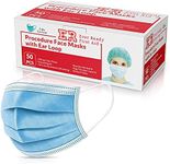 Ever Ready First Aid 3-ply Disposable face Masks, Ear Loop Breathable Particle Mask, General Use – 50 Count