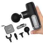 YAEIY Mini Massage Gun, Portable Massage Gun for Deep Tissue Muscle, Handheld Percussion Massage Gun Ultra Small & Super Quiet for Shoulder Back Deep Muscle Massage Gun with Case, BLD-307, Black