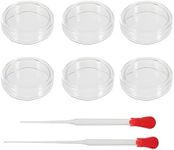 POPETPOP 6pcs Petri Dish Lab Plate with Lid Transparent Petri Culture Plate Transfer Pipette Aquarium Filter Sock Holder Lab Reaction Dish Evaporation Plate Dropper Glass