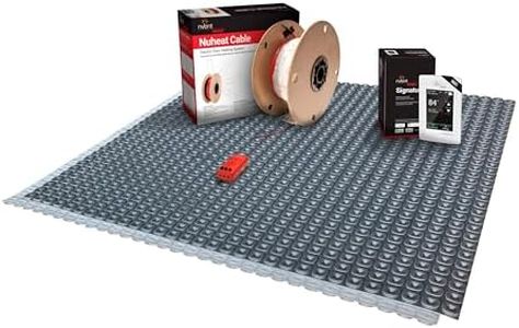 Nuheat N2C035-S-KIT 35 sq ft Signature Comfort Floor Heat Kit with Signature Thermostat, Heat Membrane, Heat Cable, Fault Indicator