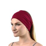 Jasmine Silk Unisex Bamboo Headband Hair Band (Red)