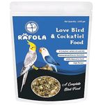 RAFOLA Bird Food For Cockatiel & Love Birds Mix Seeds, Canary Seed, Sunflower Seed- Complete Diet Natural & Fresh 1 Kg, All Life Stages