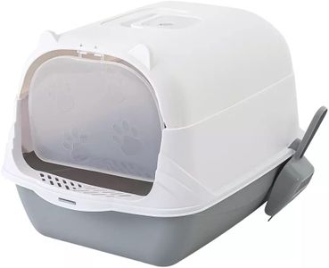 24x7 eMall Cat Litter Box Cat Litter Tray with Dome and Scoop with Foul Smell Absorber 18 x14 x14 Inch (45x35x35Cm)