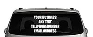 Personalised Business Rear Window Car & Van Vinyl Signs Stickers Decal,External