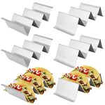 GOYADA 6 Pcs Stainless Steel Taco Holder, Wave Taco Holder Stand Safe for Dishwasher and Oven, Taco Rack Trays for Home Mexican Restaurant Kitchen Cafe Taqueria