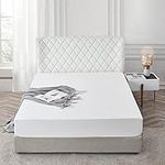 AR Ware Double Fitted Sheet 100% Egyptian Cotton 300 TC, Breathable Extra Deep Fitted Sheets Double Bed, Hotel Quality 30 Cm Fitted Bed Sheets Double (White)