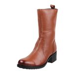 Metro Women Block Heel Ankle Boot Tan UK/5 EU/38 (31-92)