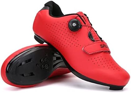 GZQIAWY Cycling Shoes Men Women Outdoor Sports Speed MTB Adult Mountain Bike Sneakers Racing Bicycle Shoe Flat Road Cleat Red-Bottom of The Road 4