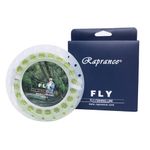 Floating Fly Fishing Line with 2 Welded Loops, Weight Forward Floating Fly Line, 100FT，4F Freshwater Saltwater Fly Fishing Line(Moss Green)