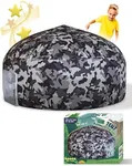 Skywin Air Tent Playhouse for Kids (Camo Dark Grey) - 63 x 40 Inches Inflatable Kids Tent Sets Up and Stores Away in Seconds (Fan NOT Included)