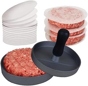 Movstriker Burger Press with 100 Wax Paper Non-Stick Meat Patty Hamburger Press Burger Maker for BBQ, Baking, Stuffed Burgers, Beef Burger