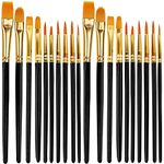 Paint Brushes, 20 Pcs Face Paint Brushes for Children Watercolor, Acrylic, Gouache and Oil Painting Suitable for Decorations, Models, Figurines, Nail Art