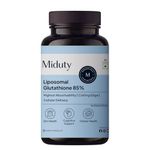 Miduty Liposomal Glutathione 85% 650 mg - Advanced Nano-Liposomal Formula with Lipoglo - 8X Absorption - TEM Verified - 30 Veg Capsules