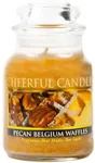 A Cheerful Giver - Pecan Belgium Waffles - 6oz Small Scented Candle Jar with Lid - Cheerful Candle - 35 Hours of Burn Time, Christmas Gift for Women, Brown