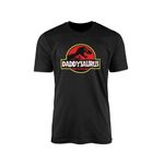 SmartyPants Daddysaurus Black T-Shirt Top Tee - Novelty Logo Adult Men's Dad Daddy Father Classic Retro 90's Movie Film Cinema Dinosaur Fossil T-Rex Park Gift Present (XL, Black)