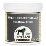 Biteback 'Sweet Relief Silver' Cream - Essential Silver Cream for Horses & Dogs, Antiseptic for Minor Abrasions & Rubs, Ideal First Aid, Silver-Infused for Skin Care & Revival - 250g