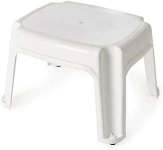 Gracious Living Single Step Stool, Small Step Stool, 9 1/2 Inches Tall, White