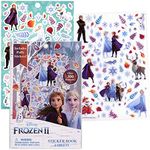 Innovative Designs, LLC Frozen Disney Sticker Book Set, 4 Sheets with 300+ Stickers and 1 Puffy Reusable Sticker Sheet, Decorate Elsa and Anna Sticker Pads, Bulk Cute Stickers for Girls and Boys