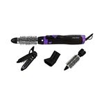 Nicky Clarke 1000W 4-in-1 Frizz Control Ionic Hot Air Brush Volumising Hair Styler, 2 Heat / Speeds & Cool Shot, Four Accessories: 20mm & 38mm Brushes, Concentrator Nozzle & Straightener - NHA046