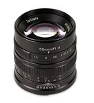 7artisans 55mm/F1.4 APS-C Manual Fixed Lens for Sony E-mount Cameras Like Sony NEX-6R NEX-7 A3000 A5000 A5100 A6000 A6300 A6500 (Black)