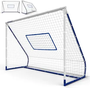 3-in-1 Soccer Training Rebounder & Goal, Soccer Training for Control, Passing Practice, Perfect for Backyard Practice and Training, Kick Back Trainer with 2 Rebound Angles