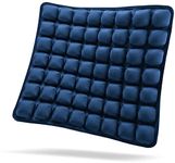 SUNFICON Inflatable Seat Cushion Air Seat Cushion Portable Car Seat Office Chair Wheelchair Pad Anti Bedsore Orthopedics Pain Pressure Relief Cushion Camping Seat Mat w Pump 18 ''x 16'' x1'' Blue
