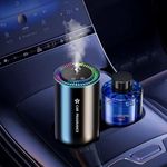 2026 Car Air Freshener Electric Diffuser with 50ml Perfumes, Ultrasonic Atomizer, Intelligent 3 Modes, Auto ON/OFF, Rechargeable Battery, Car Natural Perfume Lasts 5 Months BJ-577 (Colognee)