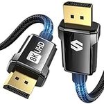 Silkland Displayport Cable 1.4 240Hz, DP 1.4 Cable 2M Support 8K@60Hz, 4K@144Hz, 2K@240Hz, HBR3 32.4Gbps, HDR, DSC 1.2, G-Sync & Free-Sync, Display Port Lead 1.4 for Gaming Monitor, Graphics Card