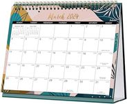 Desk Calendar 2024-2025 - Calendar 2024-2025 from March 2024 to August 2025, Running weekly memo page, 25.3 x 20.5 x 7.8 cm, Home study office Tricolor