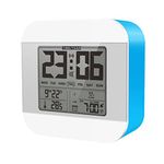 (Blue Color) Square Shaped Talking Alarm Clock with Hourly Chime Function